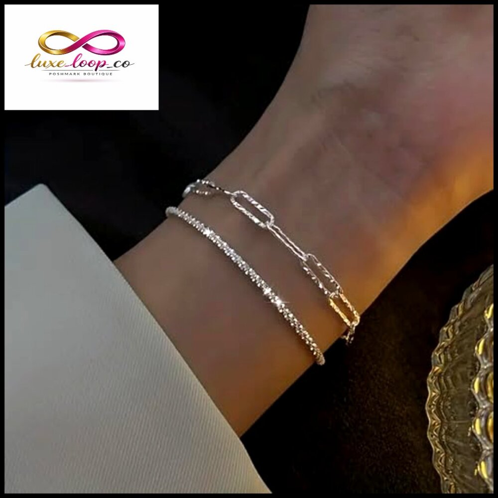 Sterling Silver Plated Adjustable Link Bracelet S… - image 3